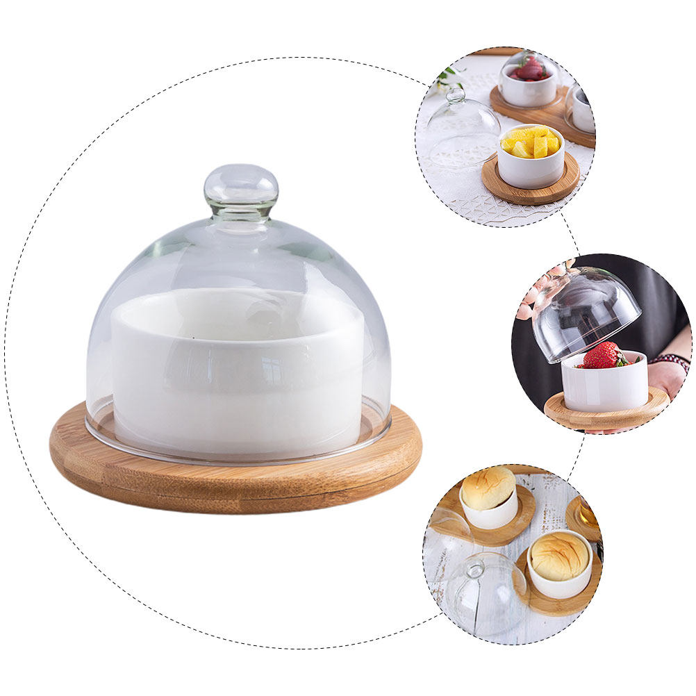 Ceramic Salad Bowl Set with Cl - đánh giá và giá Plastic Dome Clear